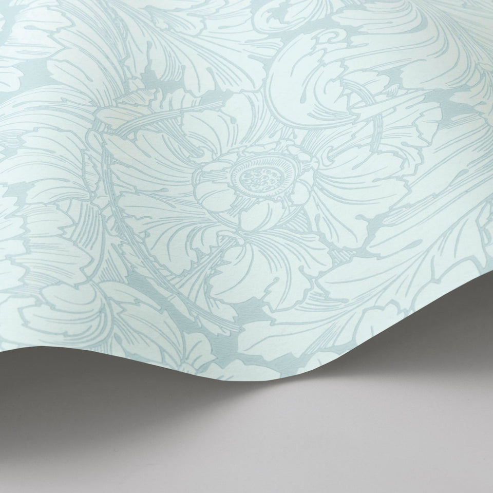 Cole & Son Acanthus in Print Room Blue — pattern detail