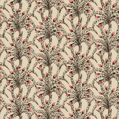Cole & Son Afrika Damask in Sandstone & Ruby — pattern detail