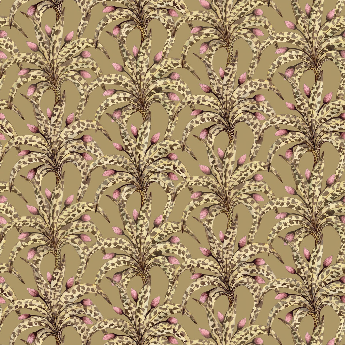 Cole & Son Afrika Damask in Safari & Blush — pattern detail