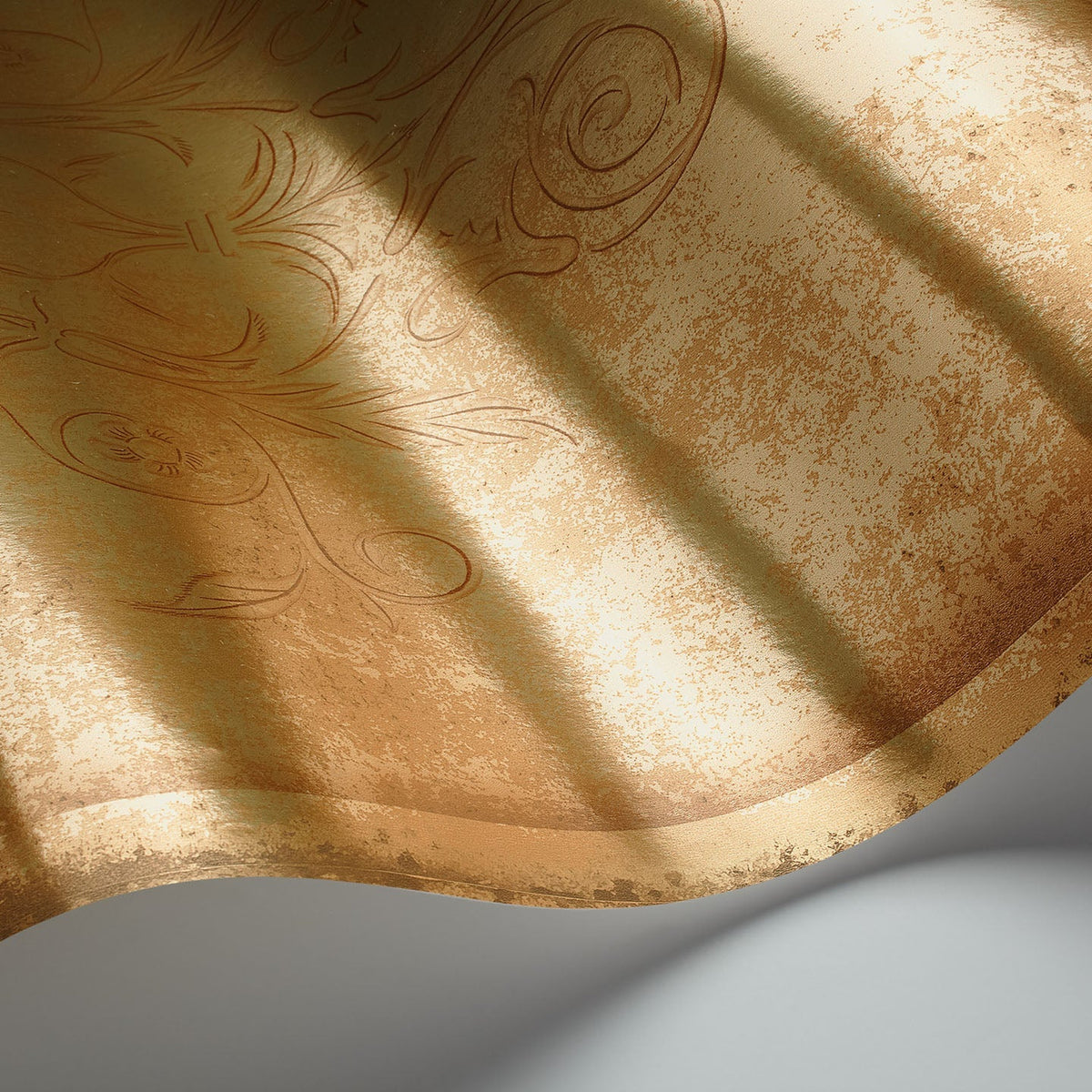 Cole & Son Albery in Copper on Foil — pattern detail