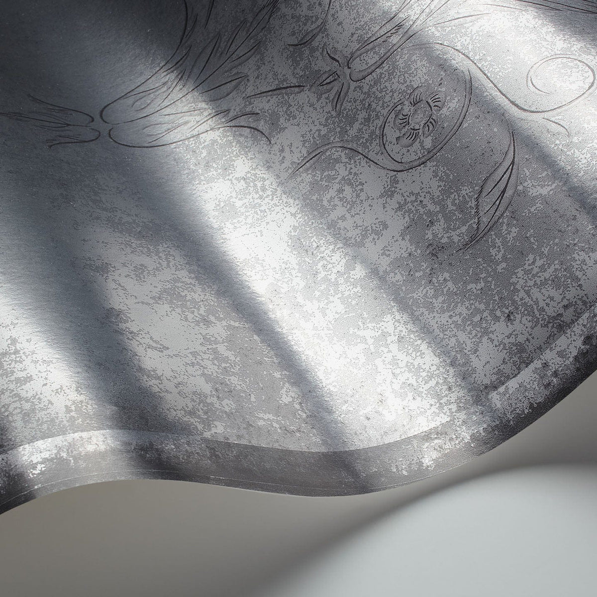 Cole & Son Albery in Graphite on Foil — pattern detail