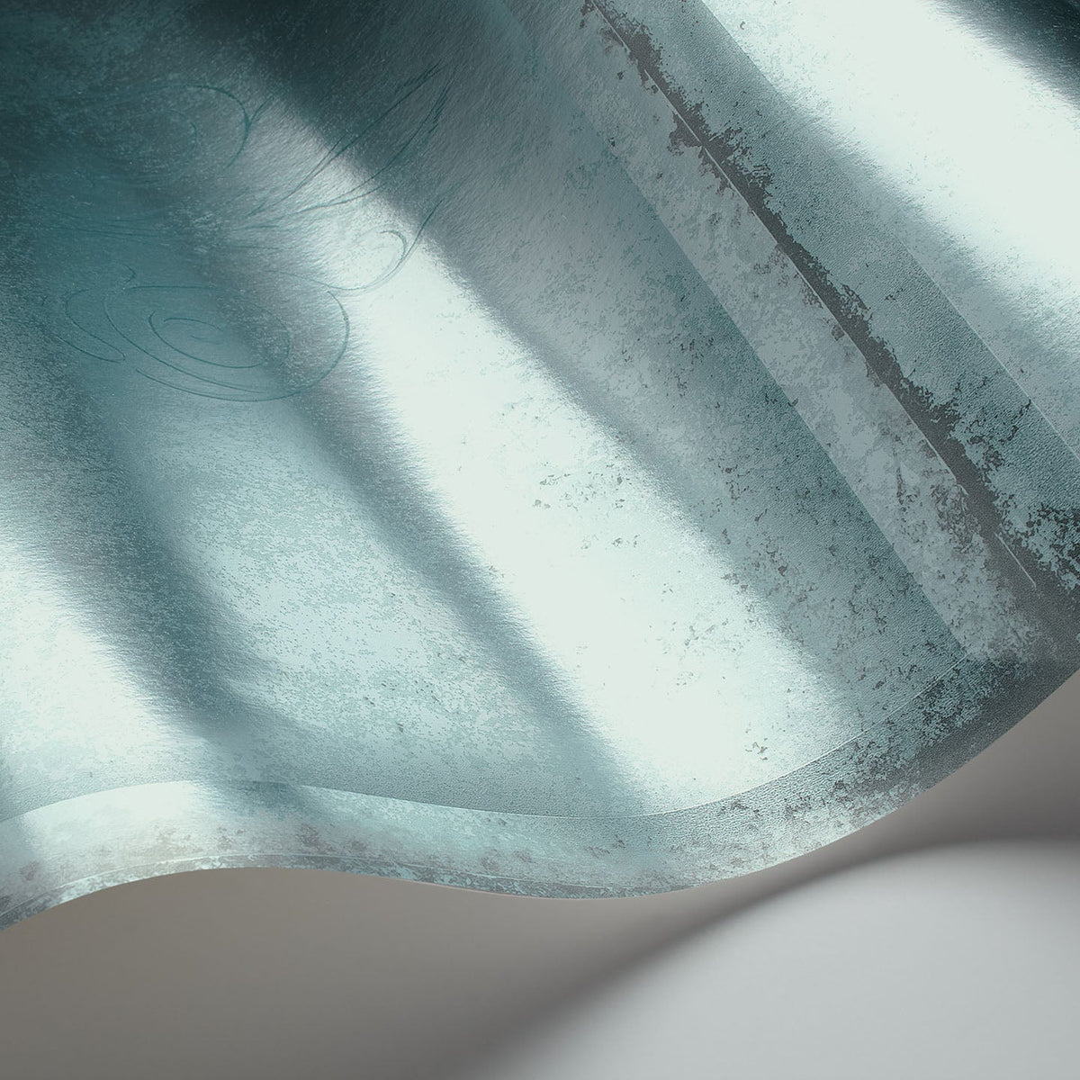 Cole & Son Albery in Seafoam on Foil — pattern detail
