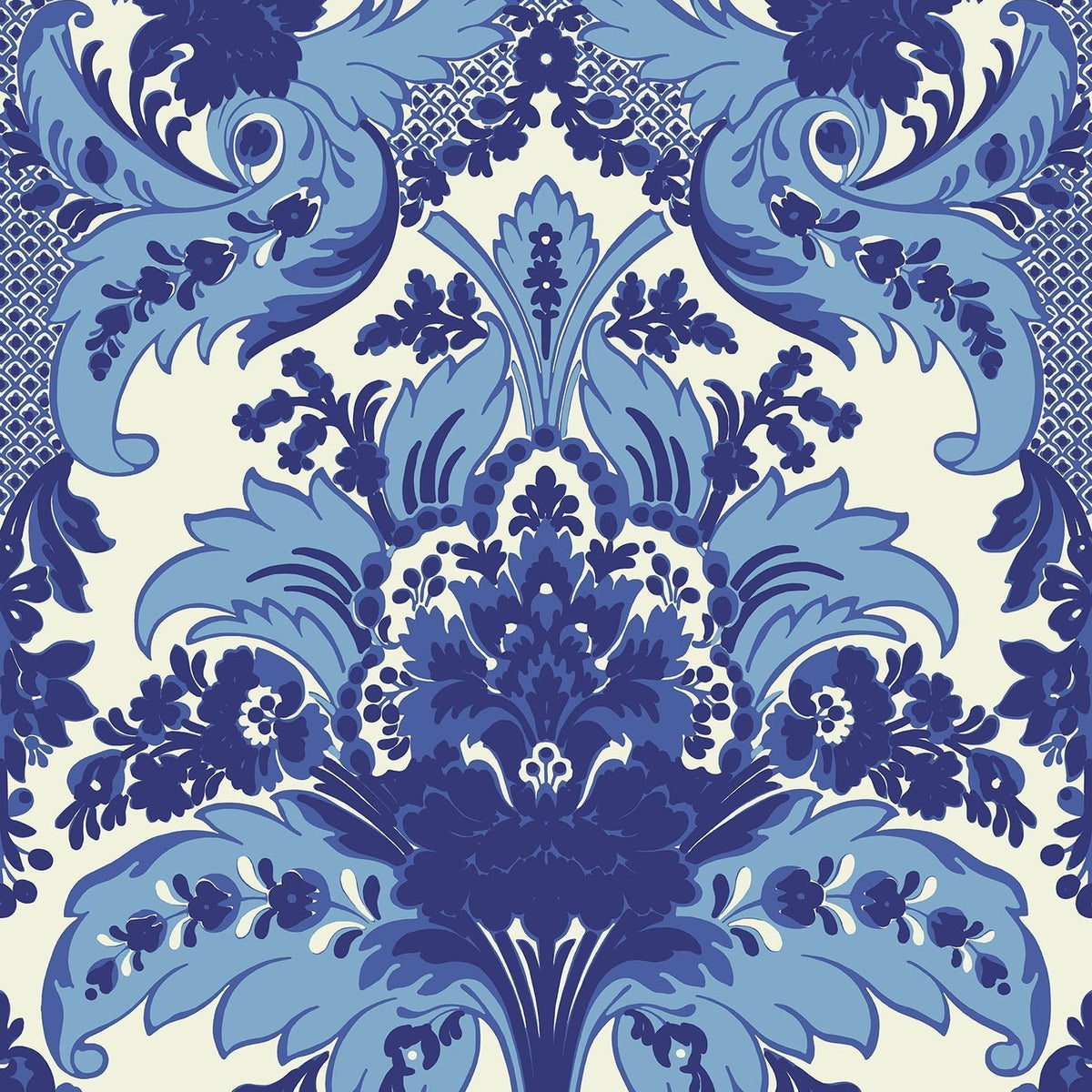 Cole & Son Aldwych in Multi Blue on White — pattern detail