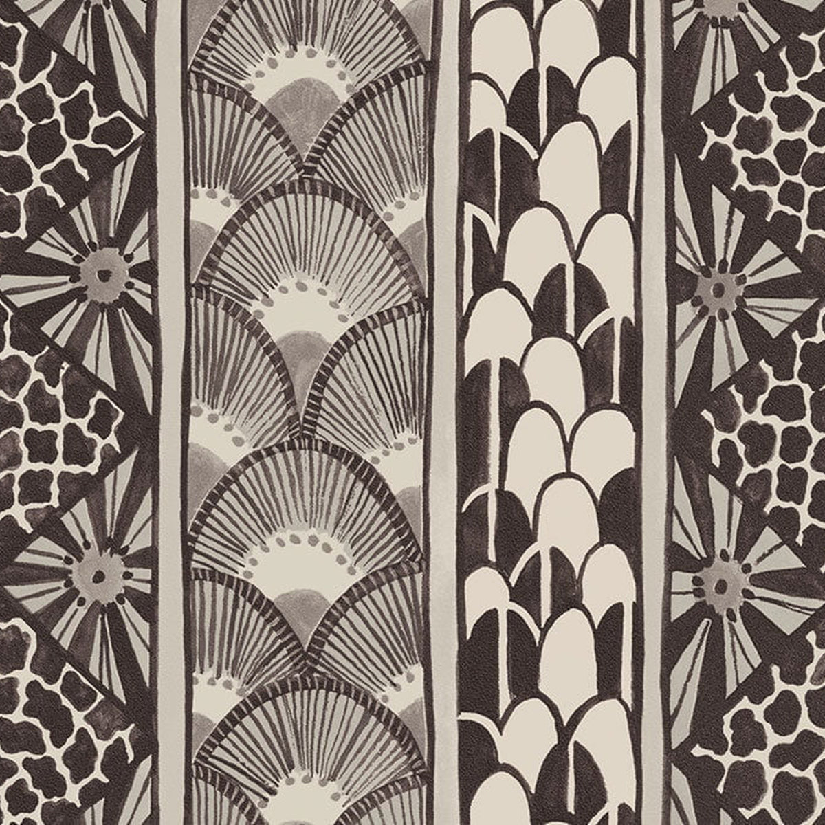 Cole & Son Ardmore Border in Soot & Snow — border detail