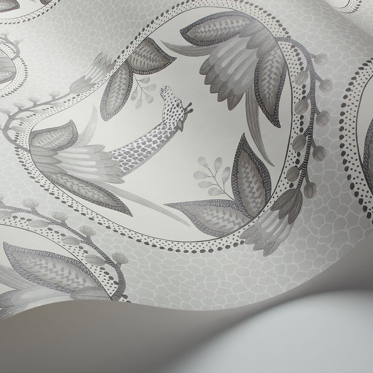 Cole & Son Ardmore Cameos in Grey — pattern detail
