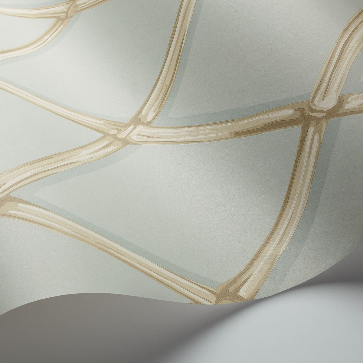 Cole & Son Bagatelle wallpaper in Duck Egg — detail