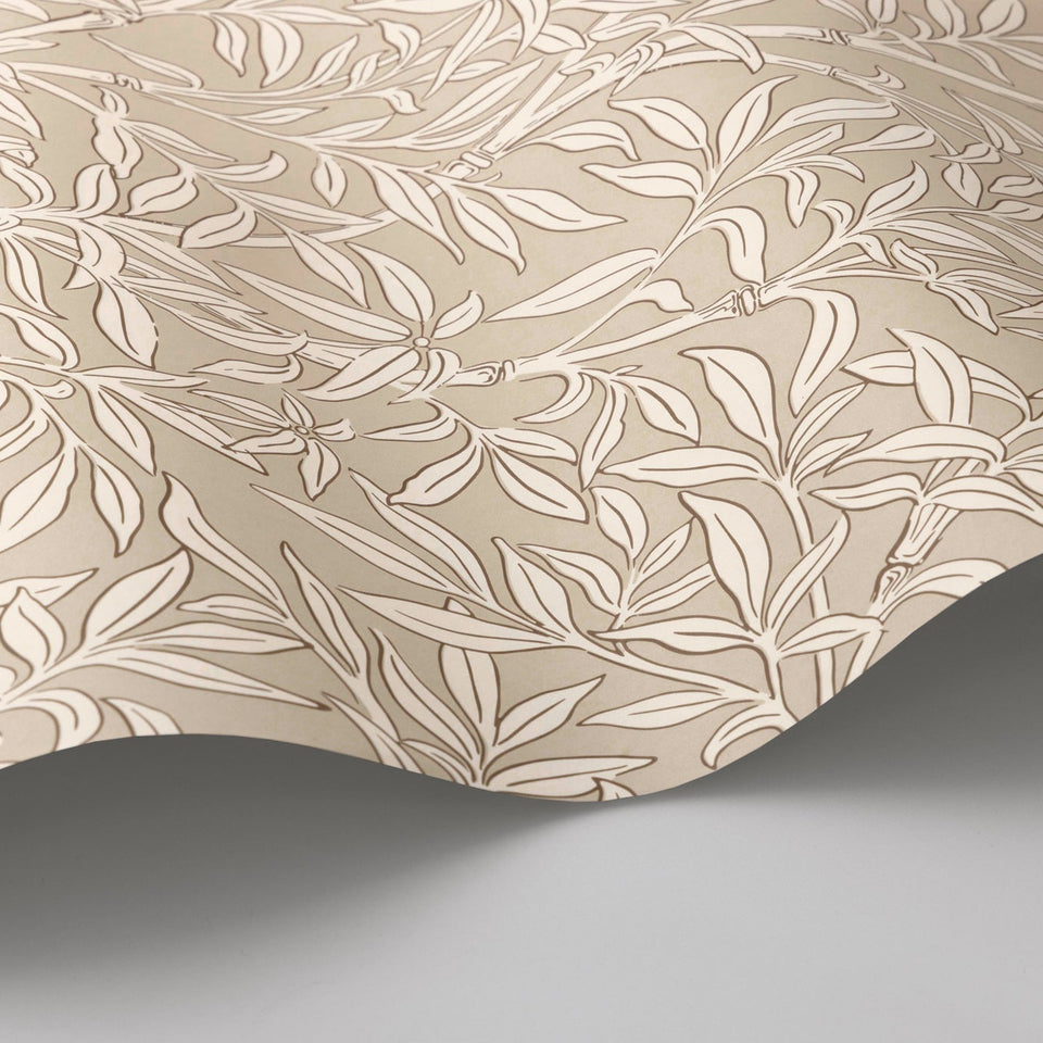 Cole & Son Bamboo Forest wallpaper in Oat — wallpaper detail
