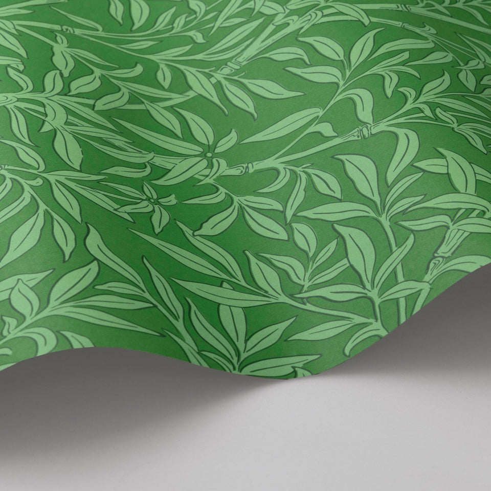 Cole & Son Bamboo Forest wallpaper in Emerald — wallpaper detail