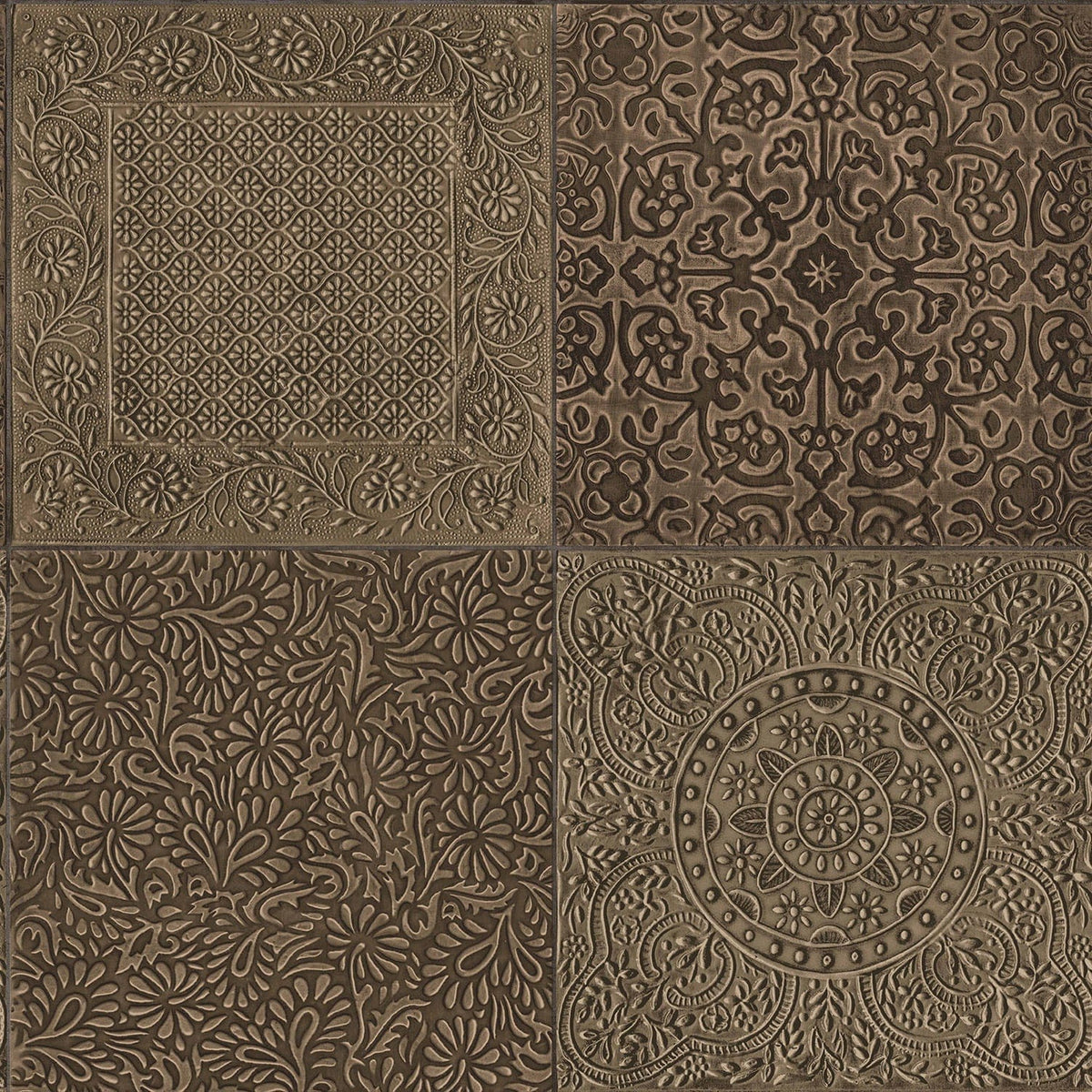 Cole & Son Bazaar wallpaper in Metallic Bronze — pattern