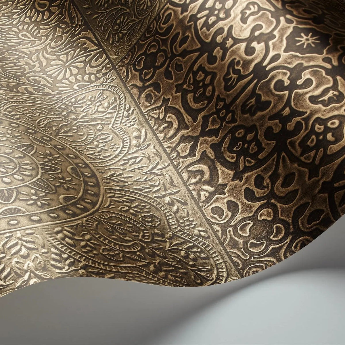 Cole & Son Bazaar wallpaper in Metallic Bronze — detail