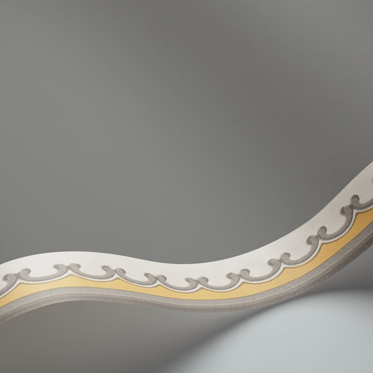 Cole & Son Broderie Border in Ochre & Grey — detail