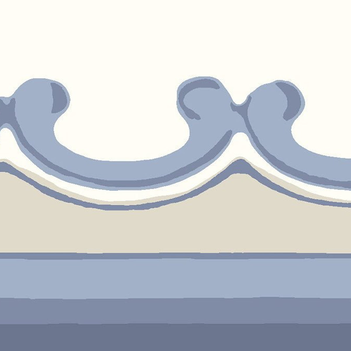 Cole & Son Broderie Border in Hyacinth Blue & Stone — pattern