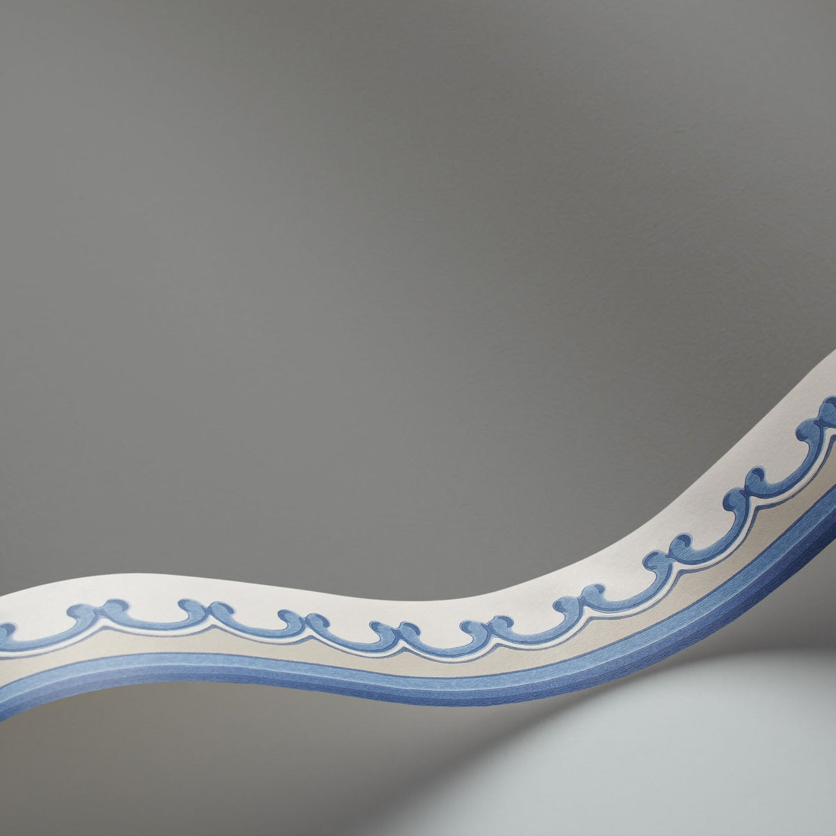 Cole & Son Broderie Border in Hyacinth Blue & Stone — detail