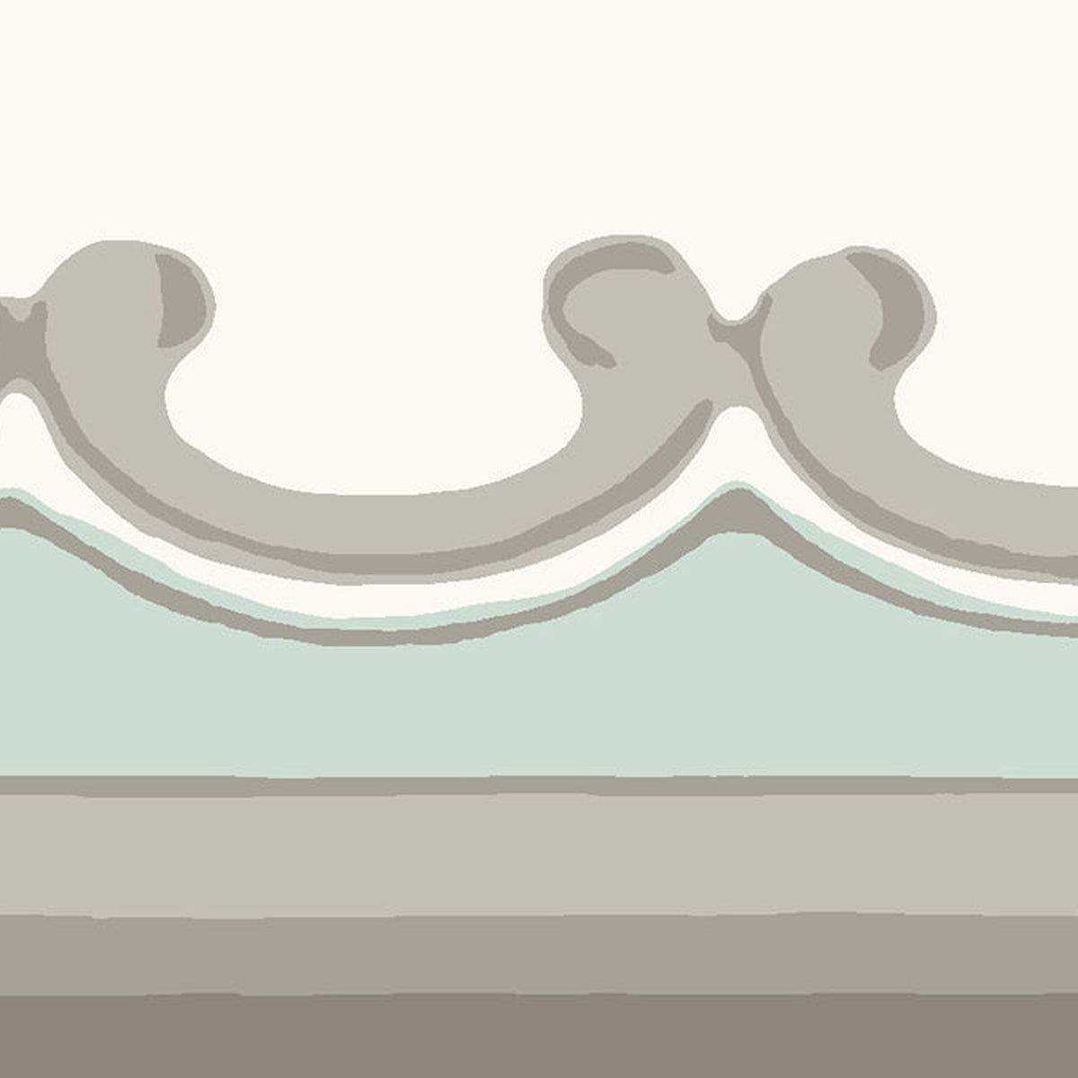 Cole & Son Broderie Border in Duck Egg & Taupe — pattern