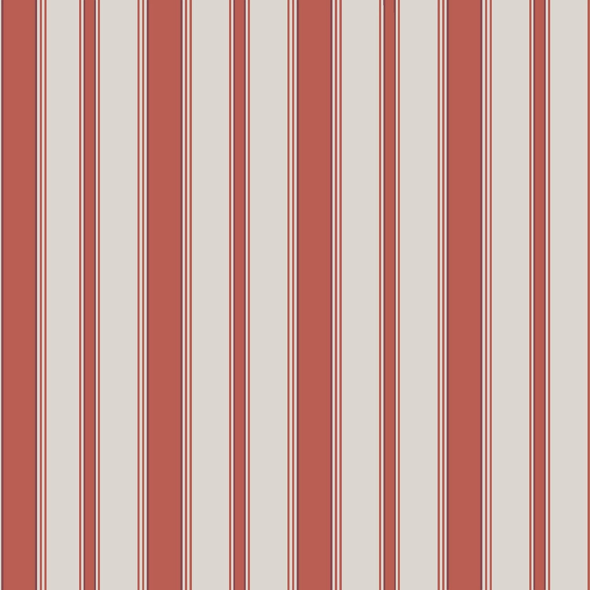Cole & Son Cambridge Stripe wallpaper in Red — pattern