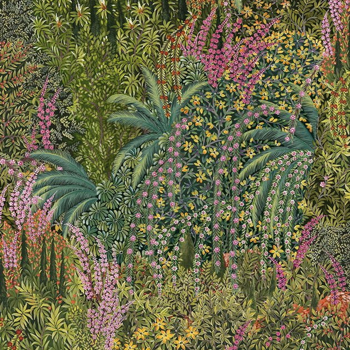 Cole & Son Cascade wallpaper in Leaf Green — pattern