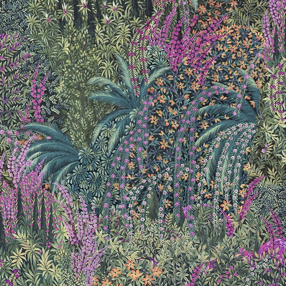 Cole & Son Cascade wallpaper in Teal & Viridian — pattern