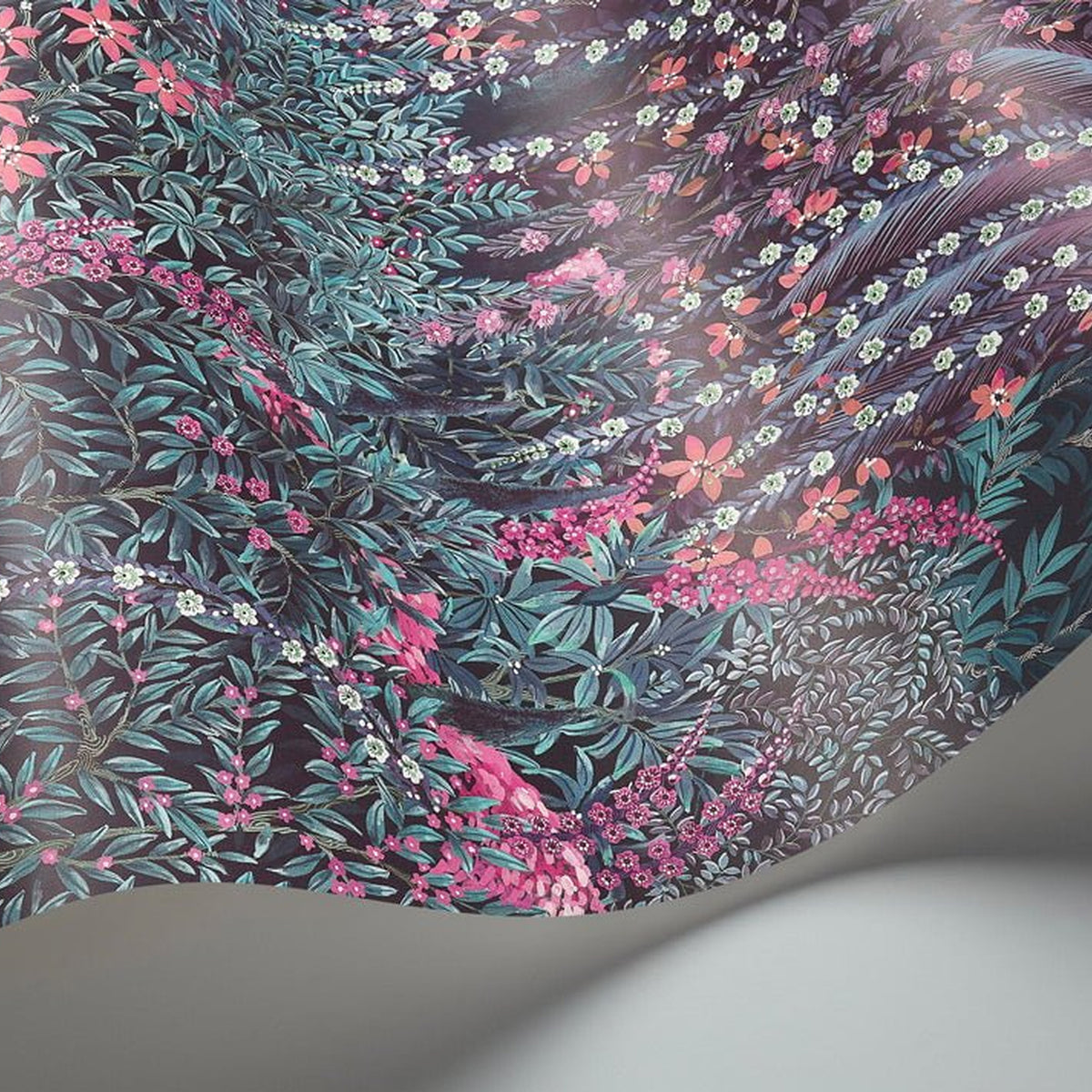 Cole & Son Cascade wallpaper in Violet — detail