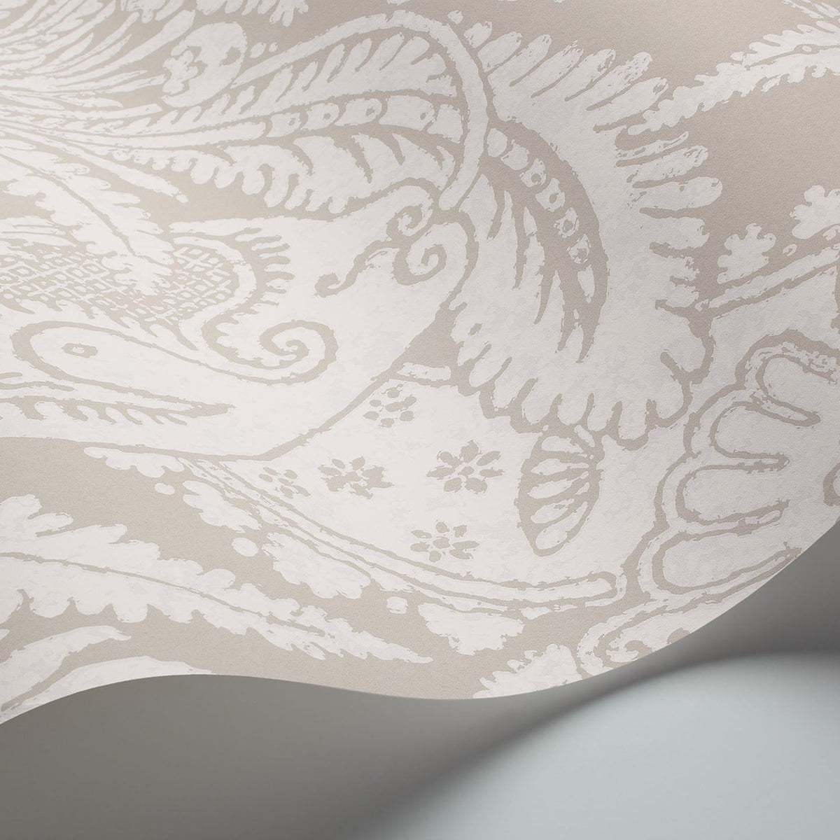 Cole & Son Chatterton wallpaper in Chalk on Stone — detail