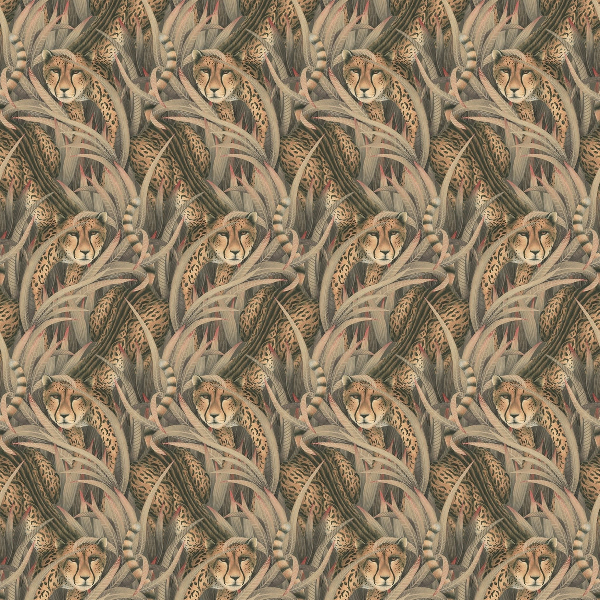 Cole & Son Cheetah Prowl wallpaper in Slate — pattern