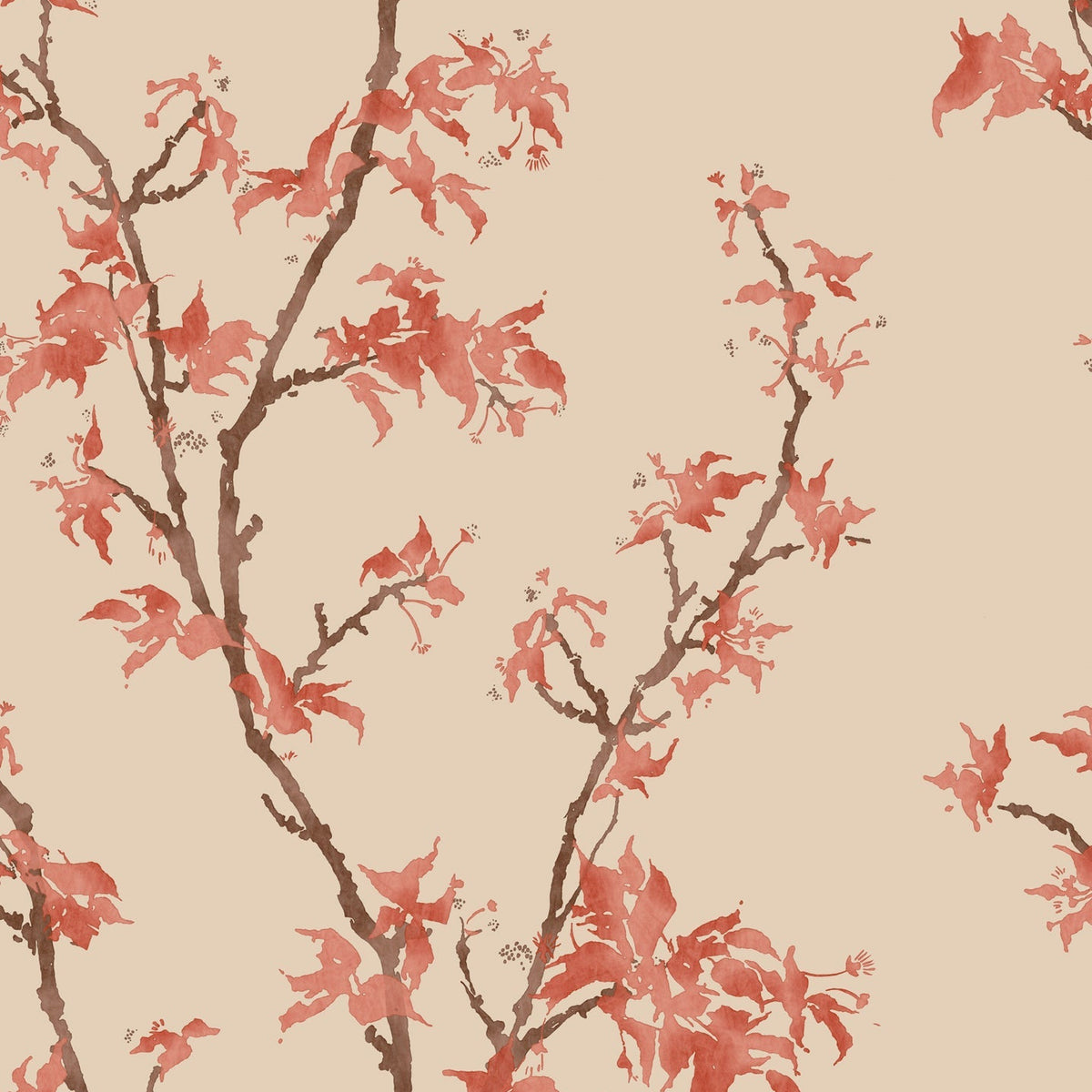 Cole & Son Chinese Branch wallpaper in Ginger — pattern