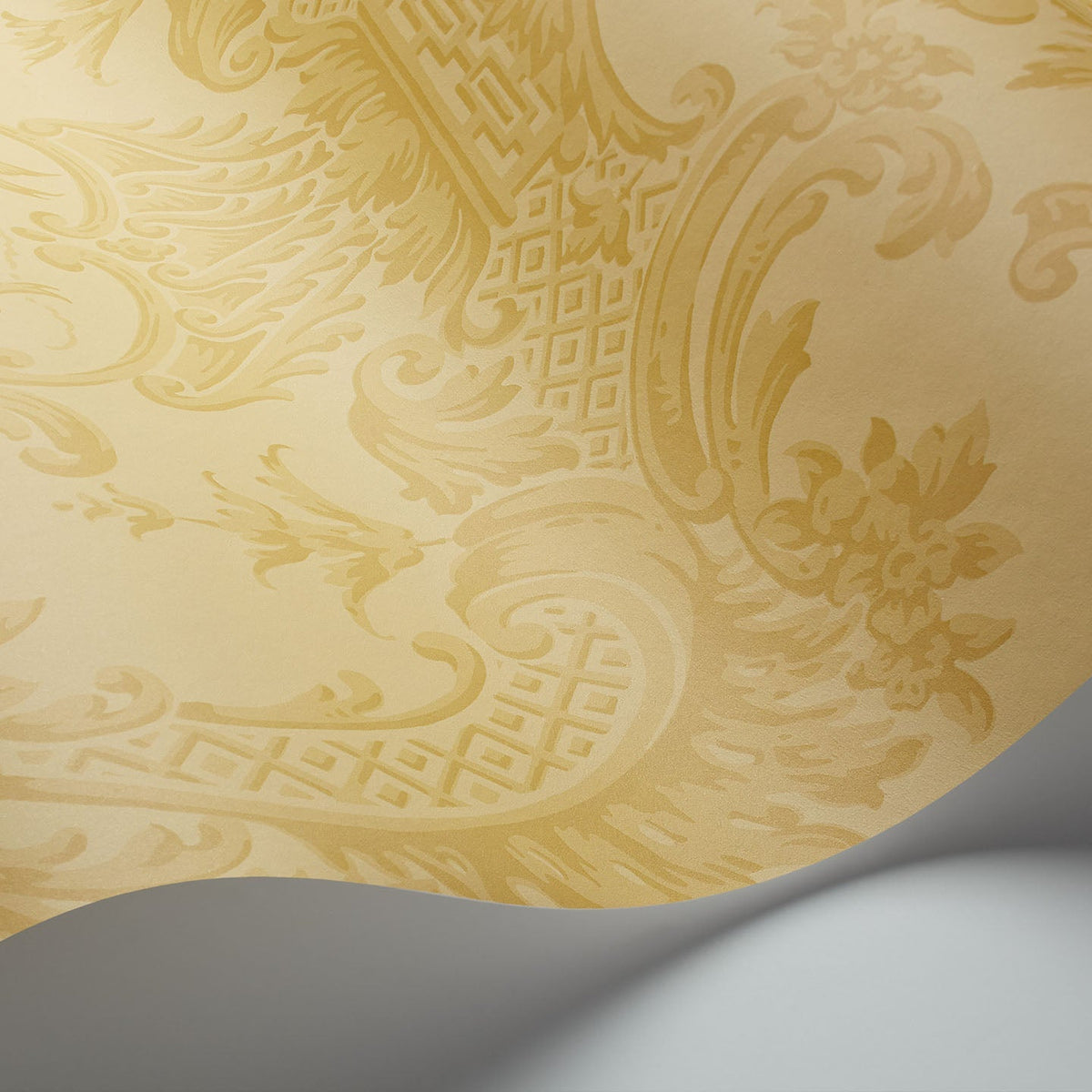 Cole & Son Chippendale China wallpaper in Ochre — detail