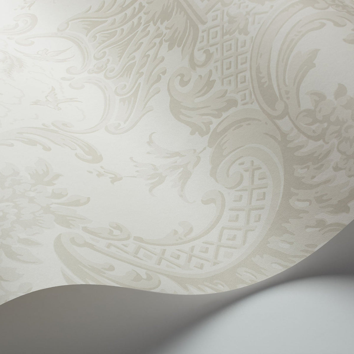 Cole & Son Chippendale China wallpaper in White — detail