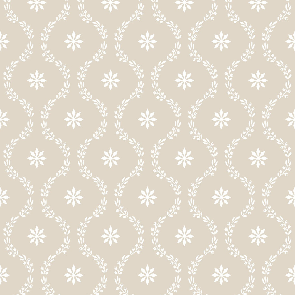 Cole & Son Clandon wallpaper in Chalk on Linen — pattern