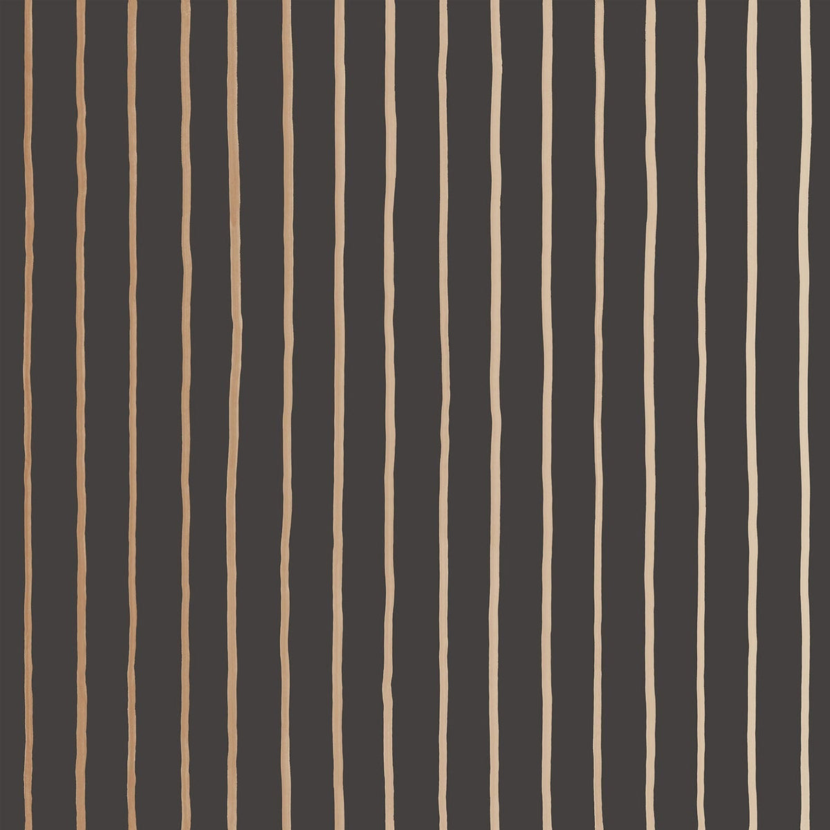 Cole & Son College Stripe wallpaper in Charcoal & Metallic Gold — pattern