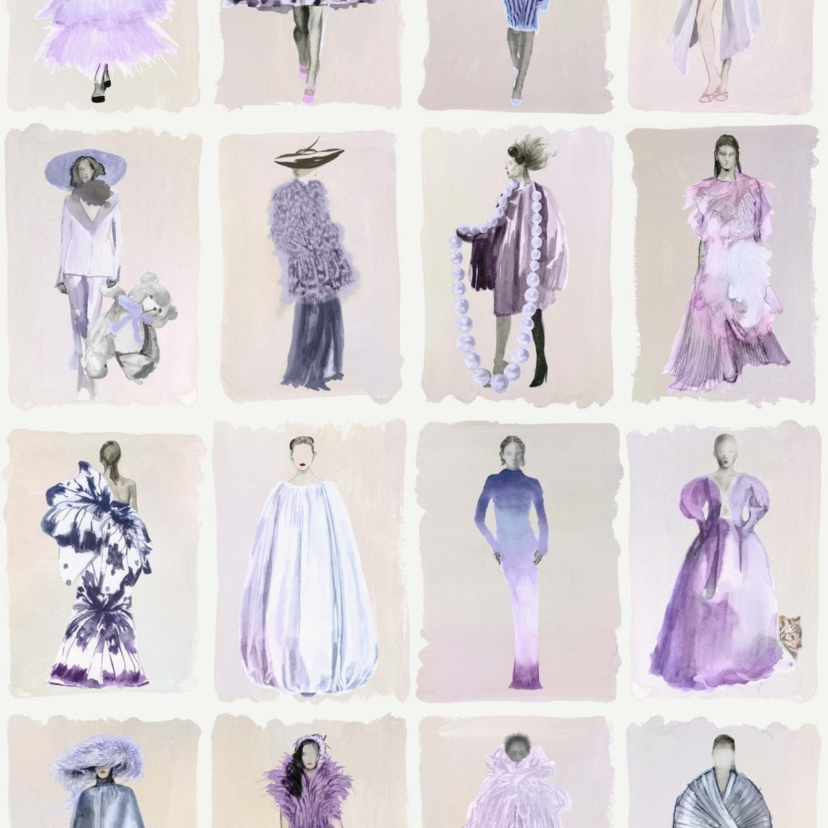 Cole & Son Couture Carousel wallpaper in Lavender — pattern