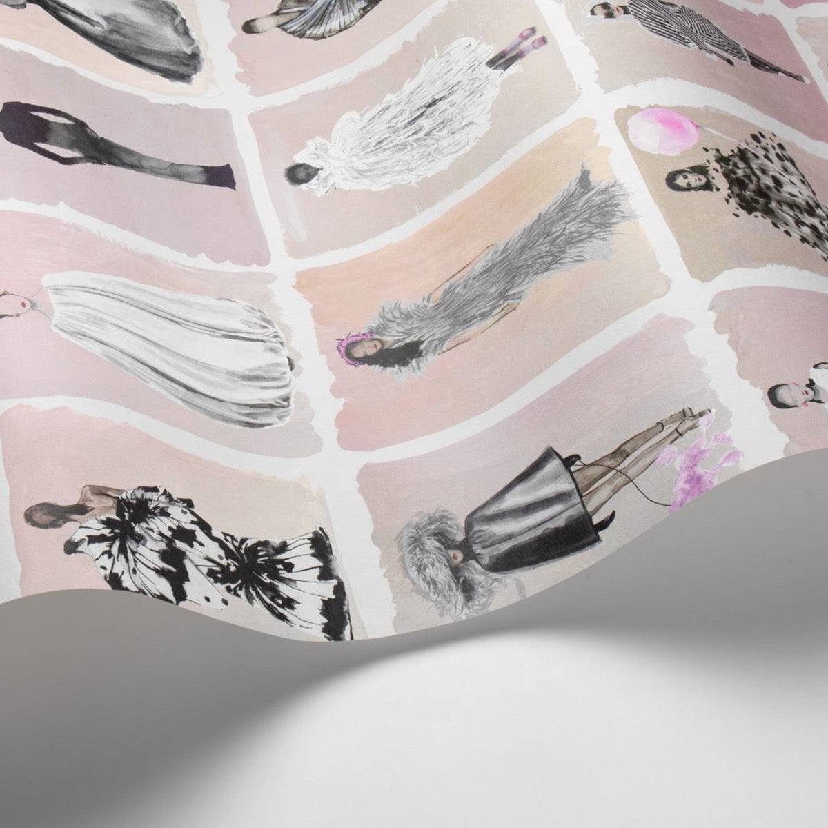 Cole & Son Couture Carousel wallpaper in Blush — detail
