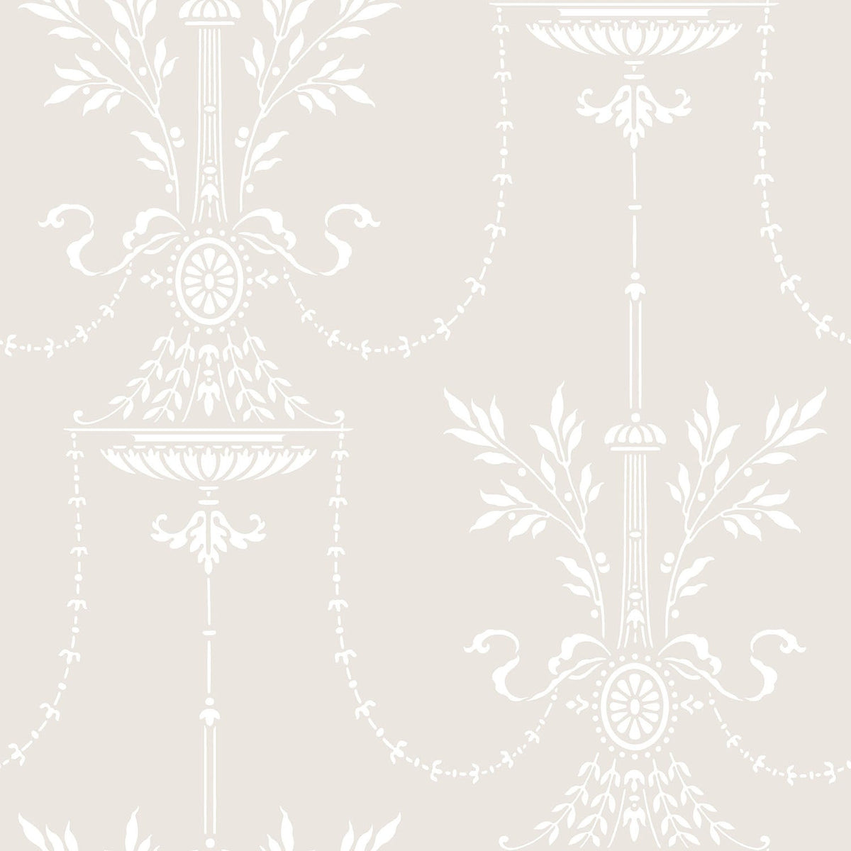 Dorset wallpaper by Cole & Son, Chalk on White