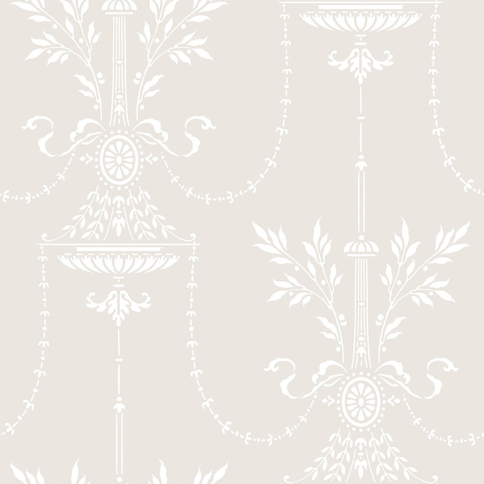 Dorset wallpaper by Cole & Son, Chalk on White