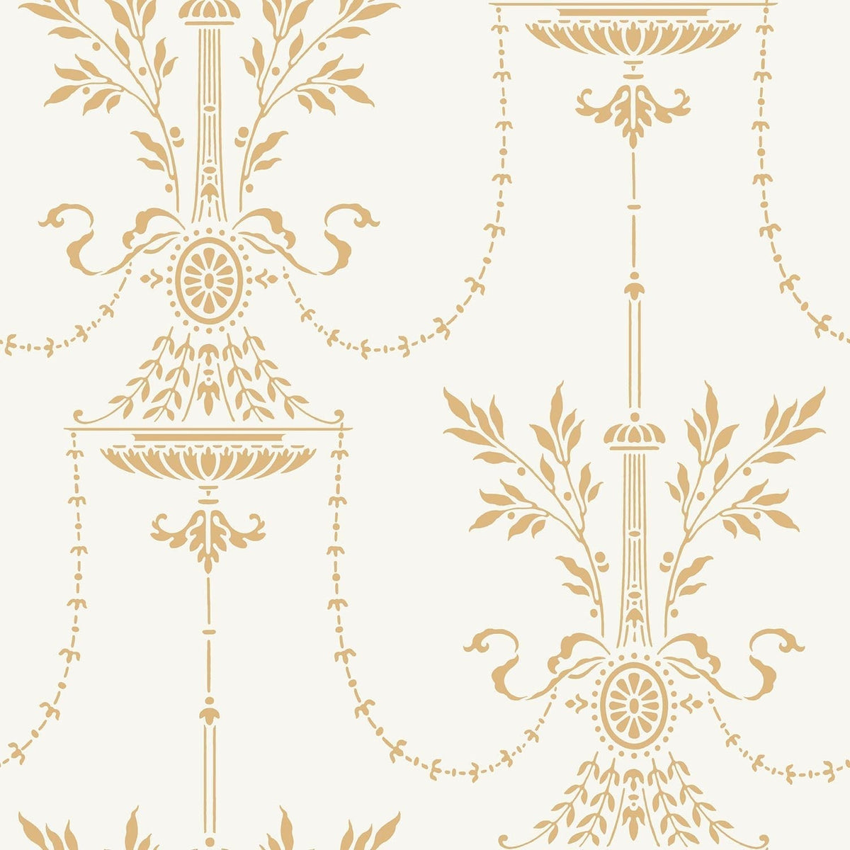 Dorset wallpaper by Cole & Son, Metallic Gold on Parchment