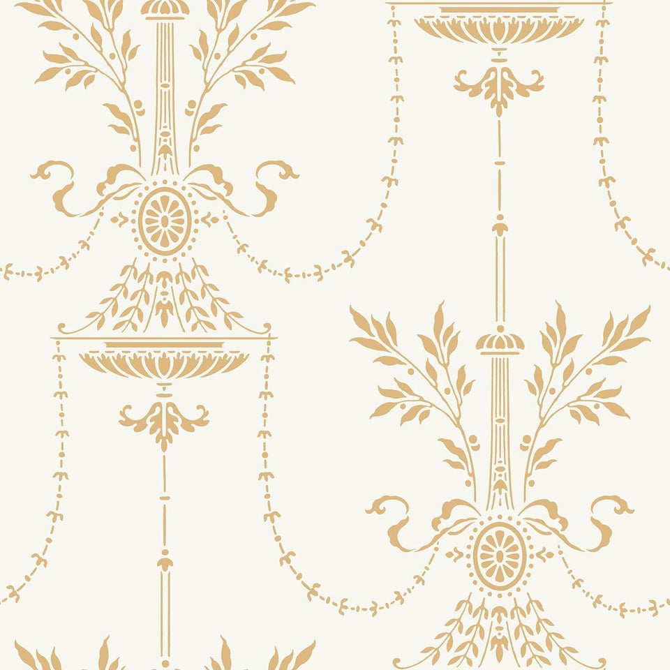 Dorset wallpaper by Cole & Son, Metallic Gold on Parchment