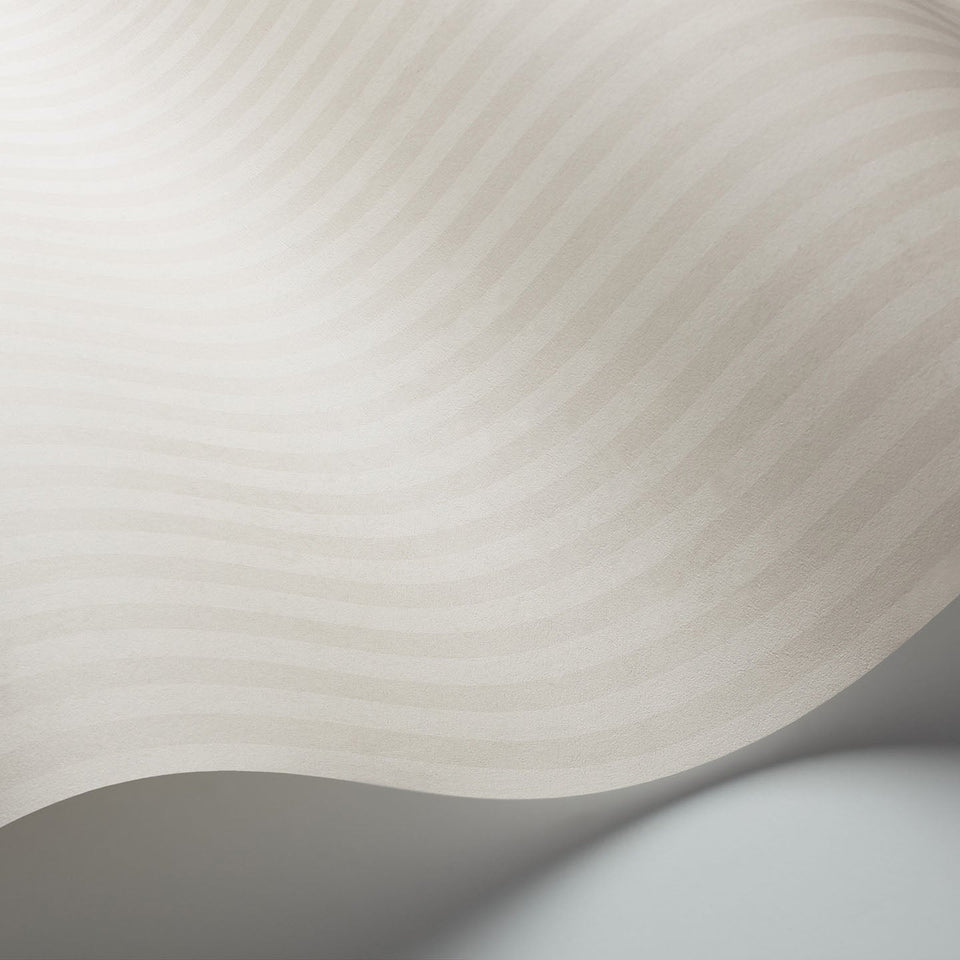 Eden Stripe in Parchment, curved paper detail
