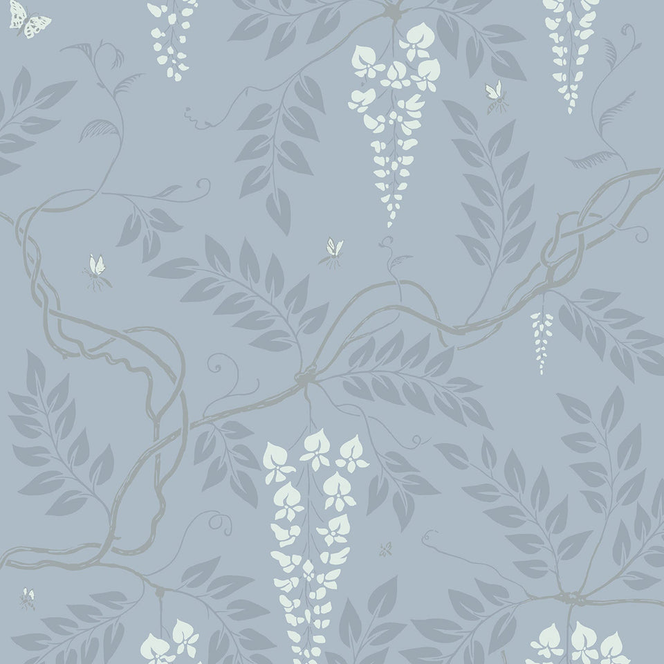 Egerton wallpaper by Cole & Son, Chalk on Silver Birch