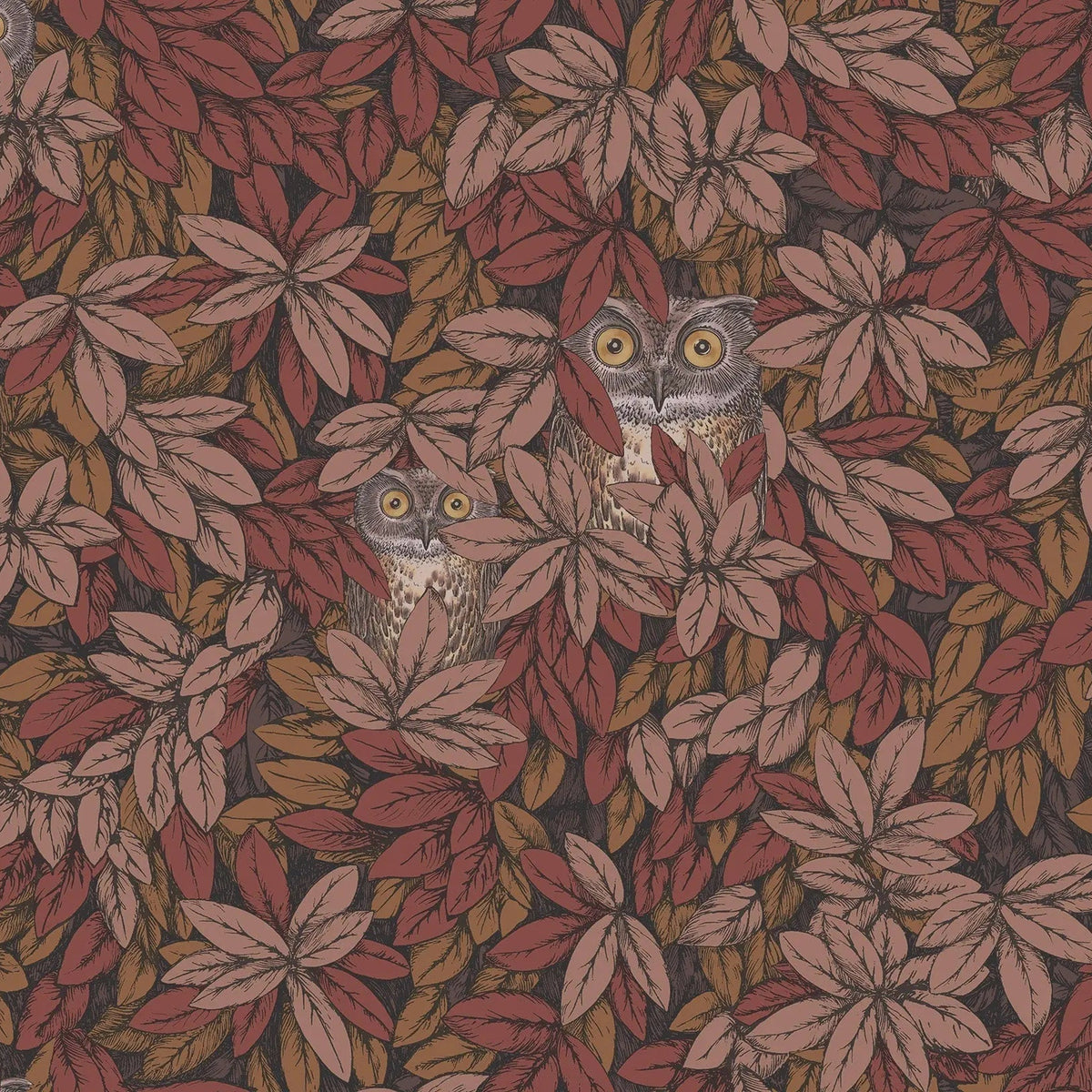 Foglie e Civette wallpaper by Cole & Son — Autumnal Leaves