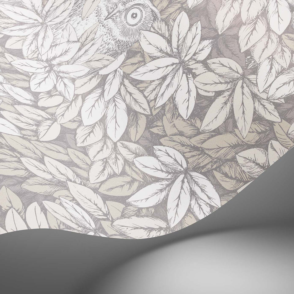 Foglie e Civette wallpaper by Cole & Son — pattern detail or room view