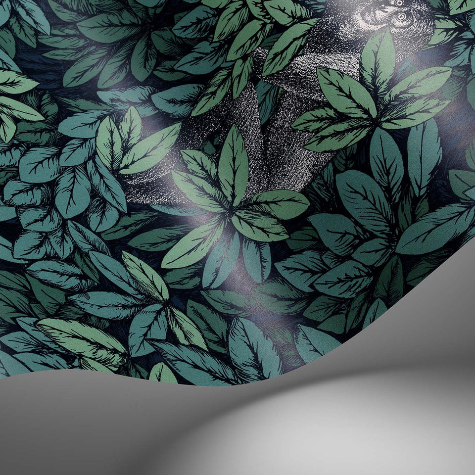 Foglie e Scimmie wallpaper by Cole & Son — pattern detail or room view