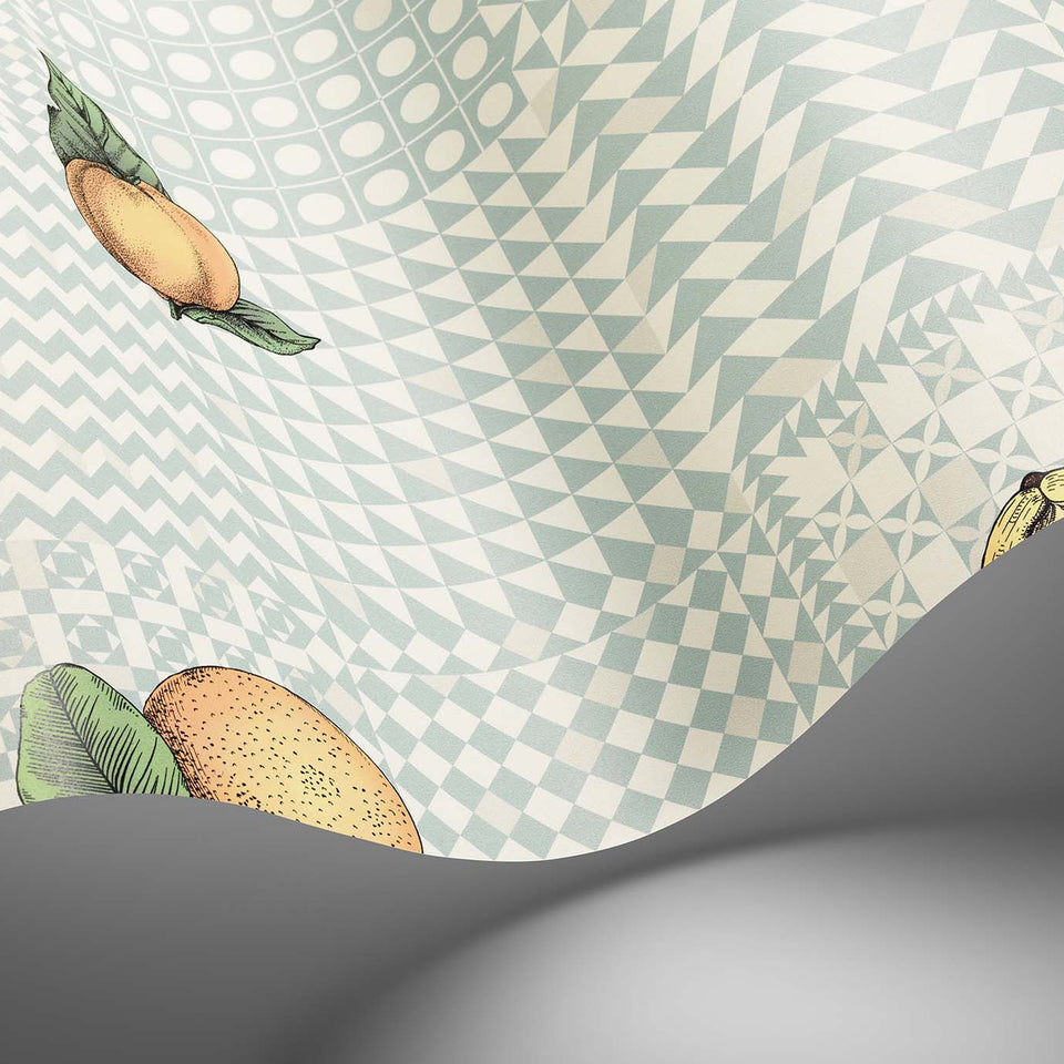 Frutta e Geometrico wallpaper by Cole & Son — pattern detail or room view