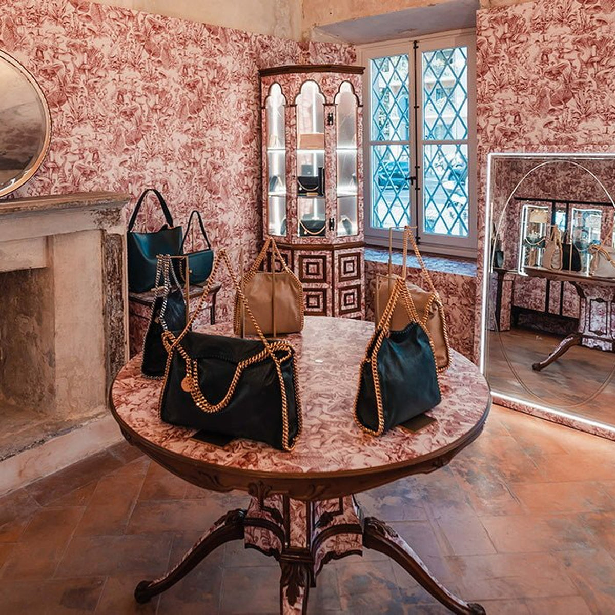 Cole & Son Fungi Forest wallpaper in Burgundy