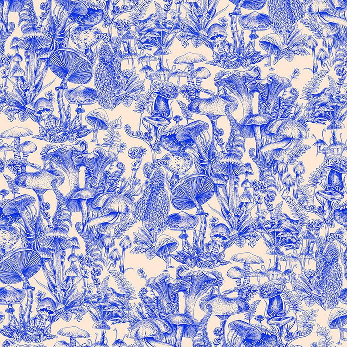 Cole & Son Fungi Forest wallpaper in Navy
