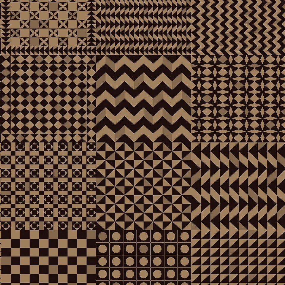 Geometrico wallpaper by Cole & Son — Black & Gold