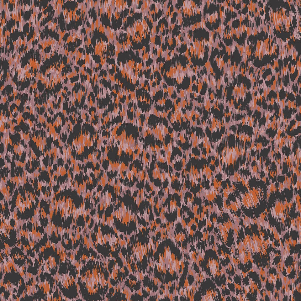Cole & Son Hand-Painted Leopard wallpaper — Rose & Tangerine