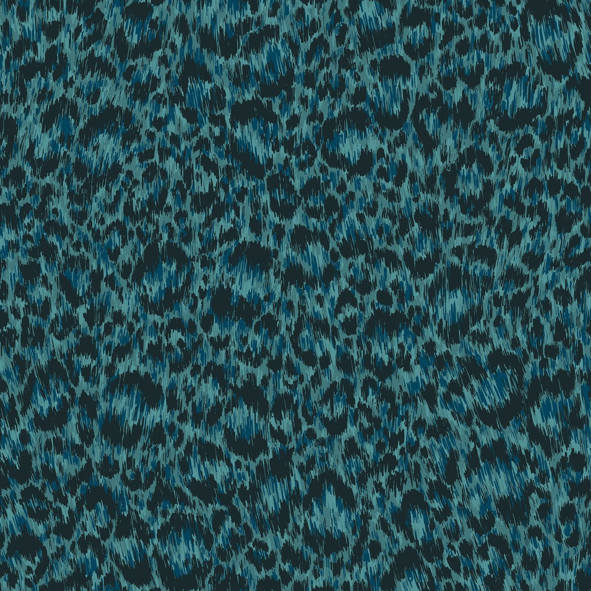 Cole & Son Hand-Painted Leopard wallpaper — Petrol & Teal