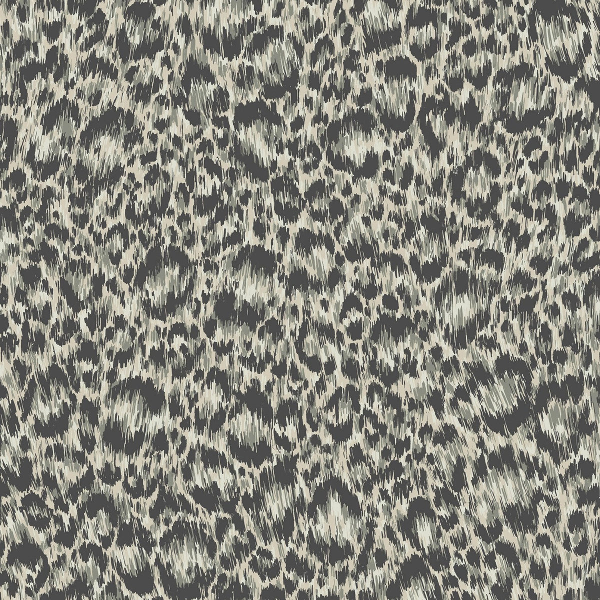 Cole & Son Hand-Painted Leopard wallpaper — Grey & Metallic Silver