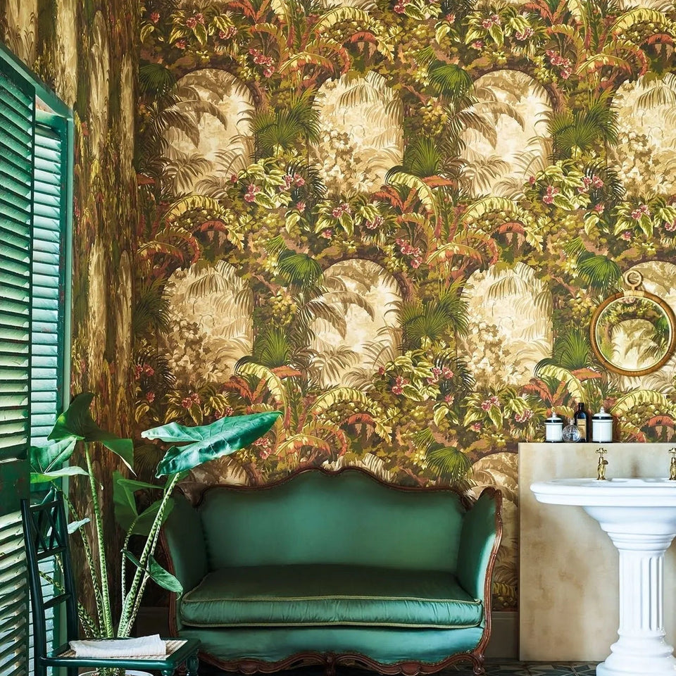 Cole & Son Hispalis wallpaper — Khaki Multi