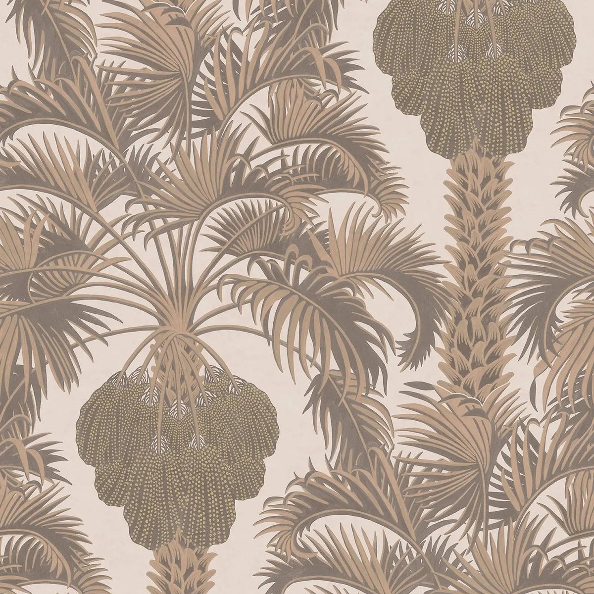 Cole & Son Hollywood Palm wallpaper — Metallic Rose Gold on Shell