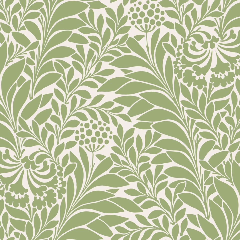 Cole & Son Honeysuckle wallpaper — Spring Green